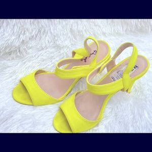 Qupid Neon Heels Size 6